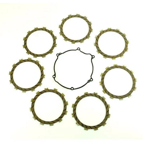 Clutch Friction Plate Set Kawa KX125 03-08, Athena P40230063, With Gasket