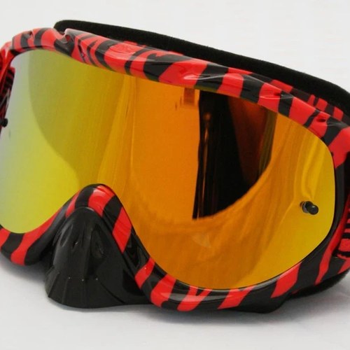 Rnr Hybrid Wild RD/BK Mirrored Lens, Wild Red & Black Goggle, GH365M