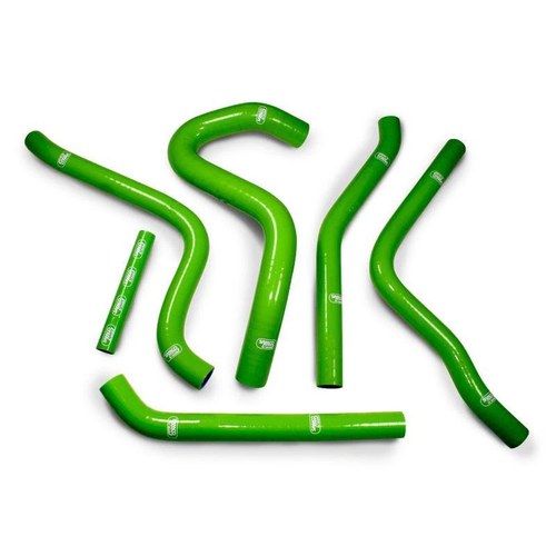 Samco Hose Kit Kawasaki KX250 1992-1993, 6 Piece Kit, Green, KAW-75 GN