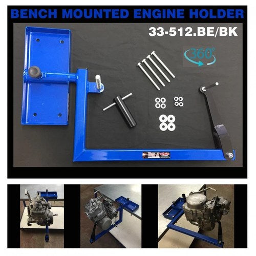 Engine Holder Bench Mounted, Blue, Engine Stand