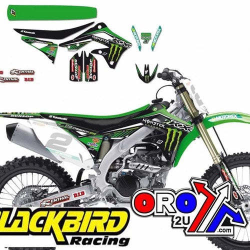 Kawasaki KX-F450 2012-2015 Monster Energy Full Decal Kit, Blackbird