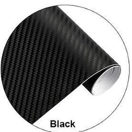 Black Carbon Fiber Decal Sheet 30x127cm, 3D Fiber Vinyl