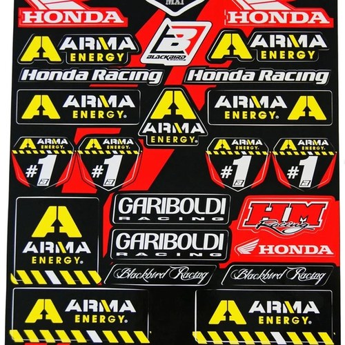 Honda Gariboldi Sticker Sheet, PRE-CUT