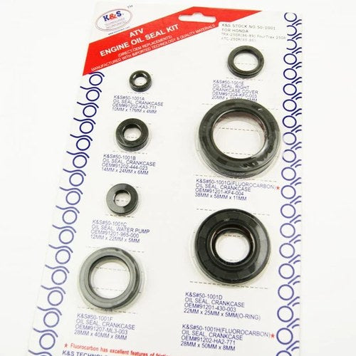 Engine Oil Seal Set Honda TRX250R 86-89 ATC250R 85-86, No water pump seal