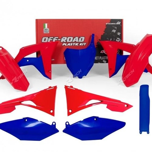 R-TECH RED/BLUE Plastic Kit Honda CRF450R 2017-2018, CRF250R 2018