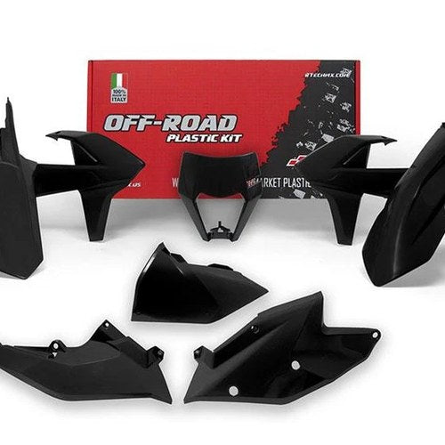 R-TECH Black Plastic KIT/6 KTM EXC/EXC-F 250-500 17-19, XC-W 125/150 17-19