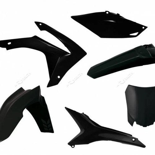 R-TECH Black Plastic KIT/6 Honda CRF250R 2014-2017, CRF450R 2013-2016