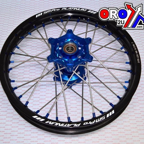 SM Pro 19x2.15 Rear Wheel Black Rim, Blue Hub, Blue Nipples Husq TC/FC 13-17