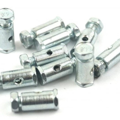 Solderless Cable Barrel Nipples Dia 8mm x15mm, Pk/10