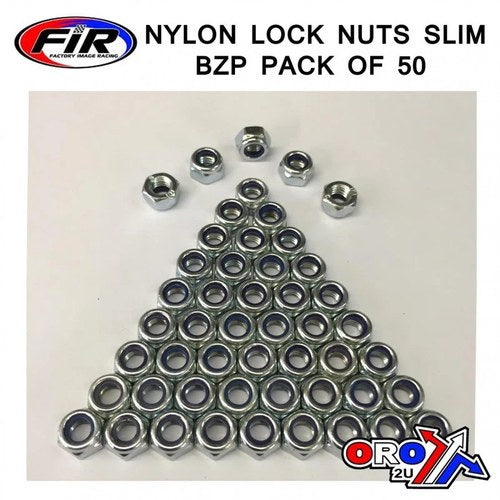 Nylock M6 Nut Pack OF 50, Slim 6x10mm