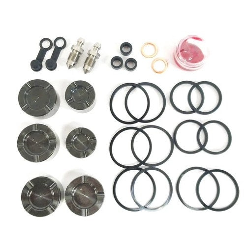 Front Brake Caliper Kit for Harley-Davidson Trikes 14-18 4 Large 2 Small Pistons