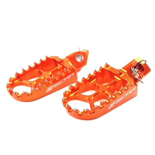 Scar Orange Billet Alloy Foot Pegs KTM/HUSQVARNA 2023