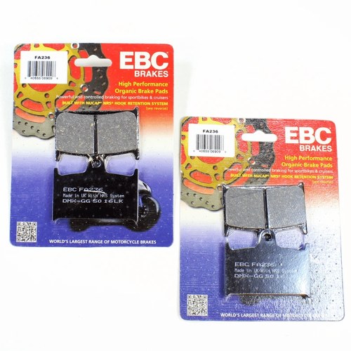 Ebc Organic Brake Pad Set - 2 Pair FA236x2