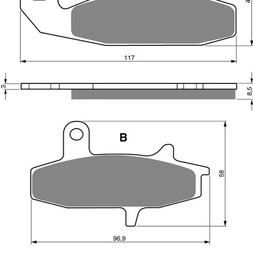 Goldfren AD036, VD347, FA147, FDB606, SBS626 Disc Pads (Pair)