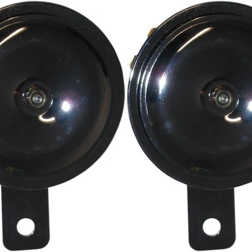 Horn 12 Volt Chrome Twin Type 90mm Diameter (Pair)