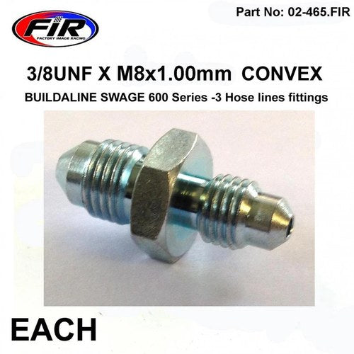 3/8UNF X M8x1.00mm Convex