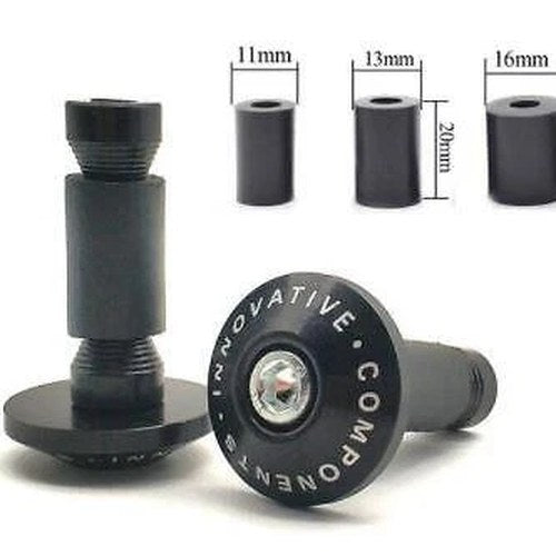 Bar Ends 12-18mm Black, Anti Vibration Silder Plug Yamaha Kawasaki honda