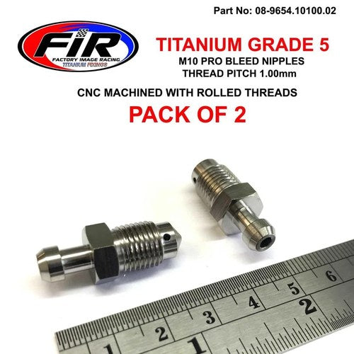 Titanium GR5 M10x1.00mm Bleed Nipple, Pack OF 2 / 60013020000 T2024905