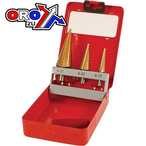 Hss Step Drill Set 3pce 282620 12mm 16mm 19mm