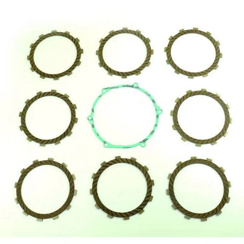 Clutch Friction Plate Set Kawa KX250 92-93, Athena P40230069, With Gasket