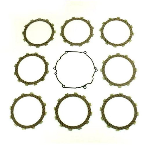 Clutch Friction Plate Set Kawa KX250 05-08, Athena P40230071, With Gasket