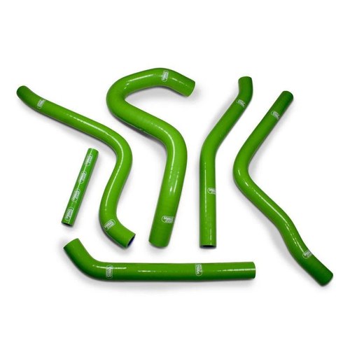 Samco Hose Kit Kawasaki KX250 1992-1993, 6 Piece Kit, Green, KAW-75 GN