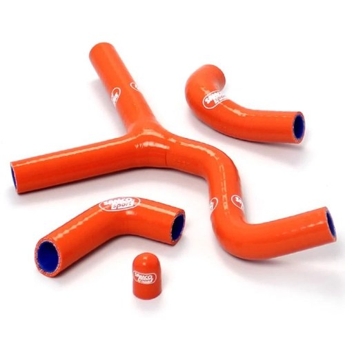 Samco Hose Kit KTM 450-525 00-07 Thermostat Bypass, 4 Piece, Orange, KTM-46 OR