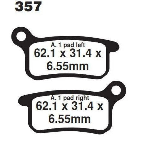 Brake Pads Std Ebc FA357TT