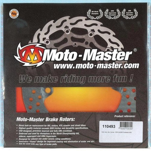 Disc Brake Rear, MOTO-MASTER 110493 Honda CBR1000RR 04-16, CBR600RR 02-15
