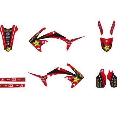 Honda CRF250R 2010-2013, CRF450R 2009-2012 Rockstar Energy Decal Kit, Blackbird