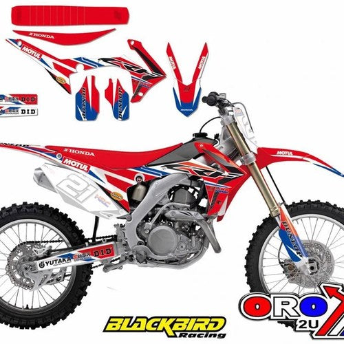 Honda CRF250R 2014-2017, CRF450R 2013-2016 Team Hrc Full Decal Kit, Blackbird