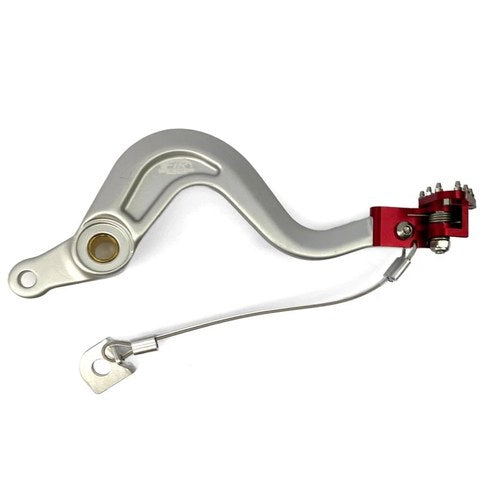 Rear Brake Pedal Silver With Red Tip, GASGAS EC 250-450 4T 00-13, Fir Brand