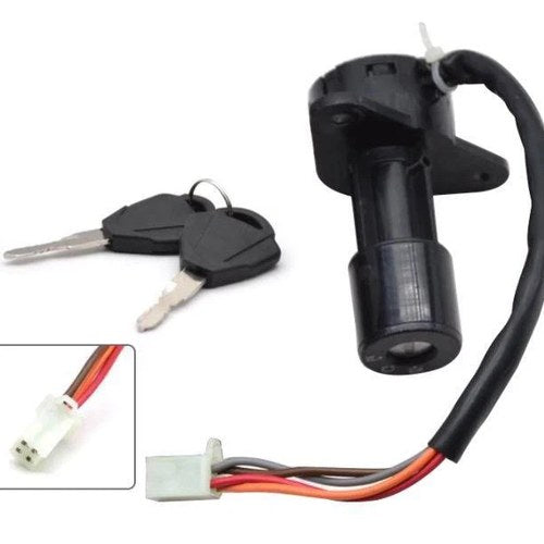Ignition Switch 4 Wire Lock With 2 Keys, Suzuki GS125