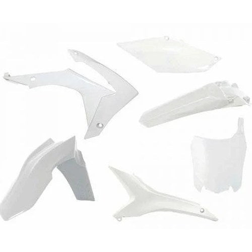 R-TECH White Plastic KIT/6 Honda CRF250R 2014-2017, CRF450R 2013-2016