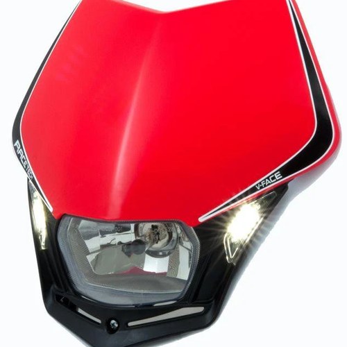 R-TECH V-FACE RED/BLACK Universal LED Headlight