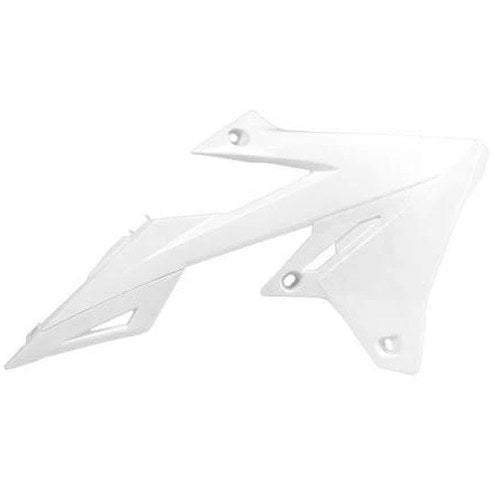 R-TECH White Radiator Scoops Suzuki RM-Z250 2019-2023, RM-Z450 2018-2023