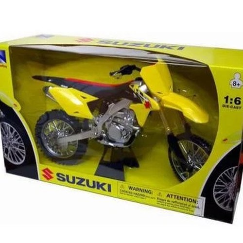 Newray Die Cast Model Suzuki RM-Z 450 2014, Yellow And Black, Scale 1:6