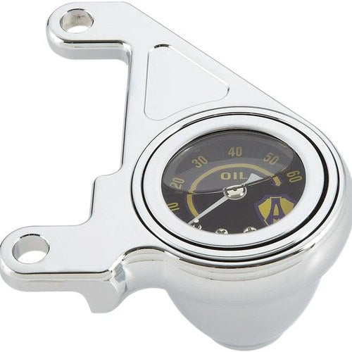 Arlen Ness Radius Oil Pressure Gauge Kit Chrome 15-658 Harley Twin Cam