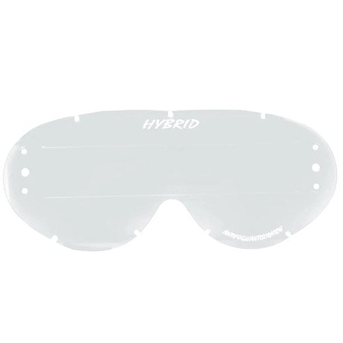 Hybrid XL Roll Off Clear Lens Raised Strip, Anti Fog, Anti Scratch