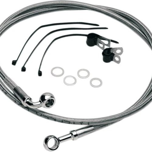 DS Braided Brake Line Kit Front Harley Davidson Softail/Dyna #142858