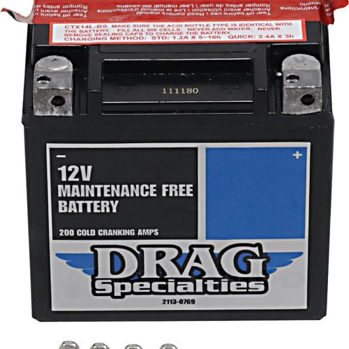 DS Agm Maintenance Free Battery #212042 Harley Davidson Sportster/Street 500/750