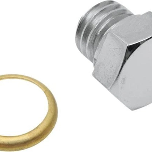 Colony Drain Plug 1/2"-13 Chrome #8494-1 Harley Davidson