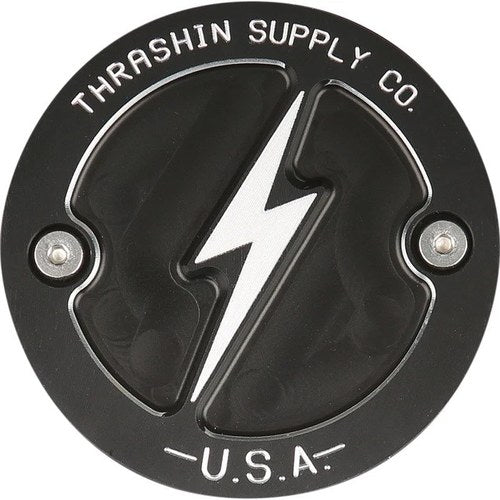 Thrashin Supply Co. Dished Points Cover Black #TSC-3027-4 Harley Davidson