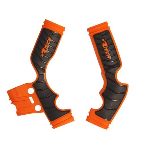 R-TECH ORANGE/BLACK Grippy Frame Guard KTM SX65 2016-2024