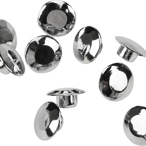 HardDrive Handlebar Clamp Plug Cap 0.25" Hex Chrome 10-Pack