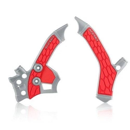 Acerbis X-Grip Frame Guards Silver/Red #2726851418 for Honda CRF250L 2013-2019
