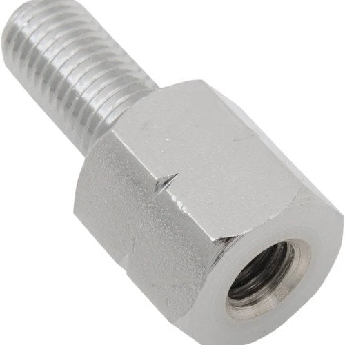 Emgo Mirror Adapter 10mm RH Male to 8mm LH Female Chrome