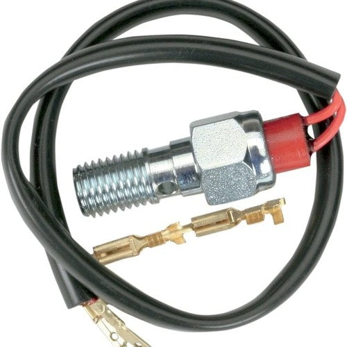 Goodridge Brake Light Banjo Bolt w/Pressure Switch Single 10mm x 1.25mm Chr