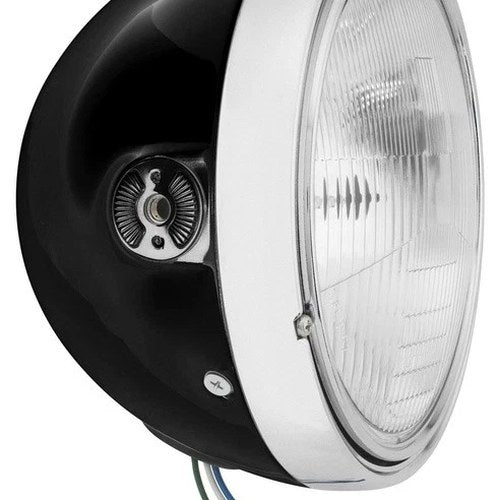 BikeMaster Side Mount 7" Headlight Black/Clear