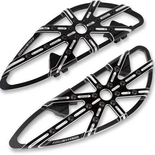 Arlen Ness 10-Gauge Adjustable Driver Floorboards Black #06-861 Harley Davidson